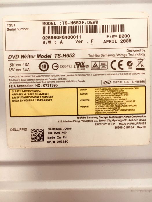 Vand 2 DVD RW, Toshiba Samsung.