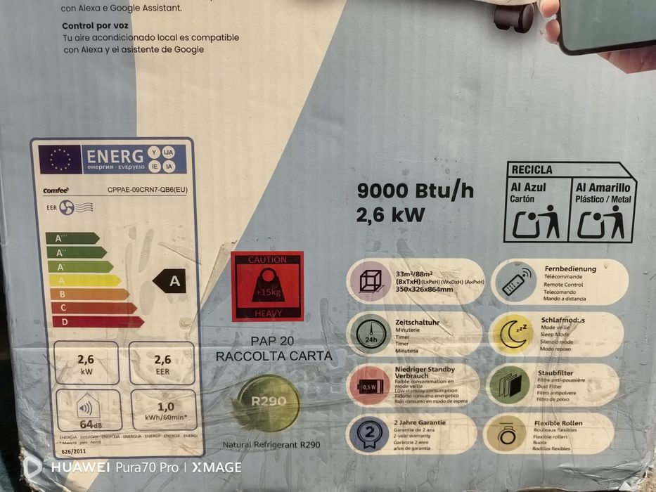Мобилен смарт климатик Comfee 9"