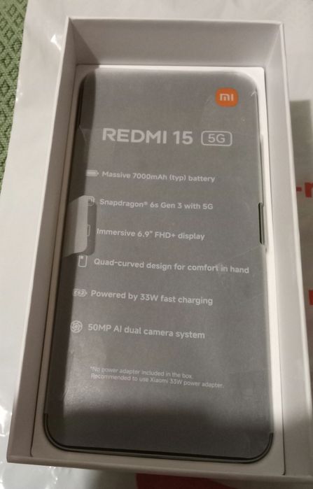 Xiaomi redmi 15 5G 8 RAM 256 ром гаранция пълен комплект
