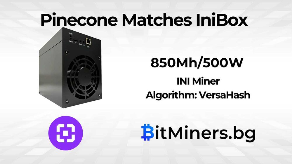 Pinecone Matches IniBox 850Mh/s, 500W, INI майнър