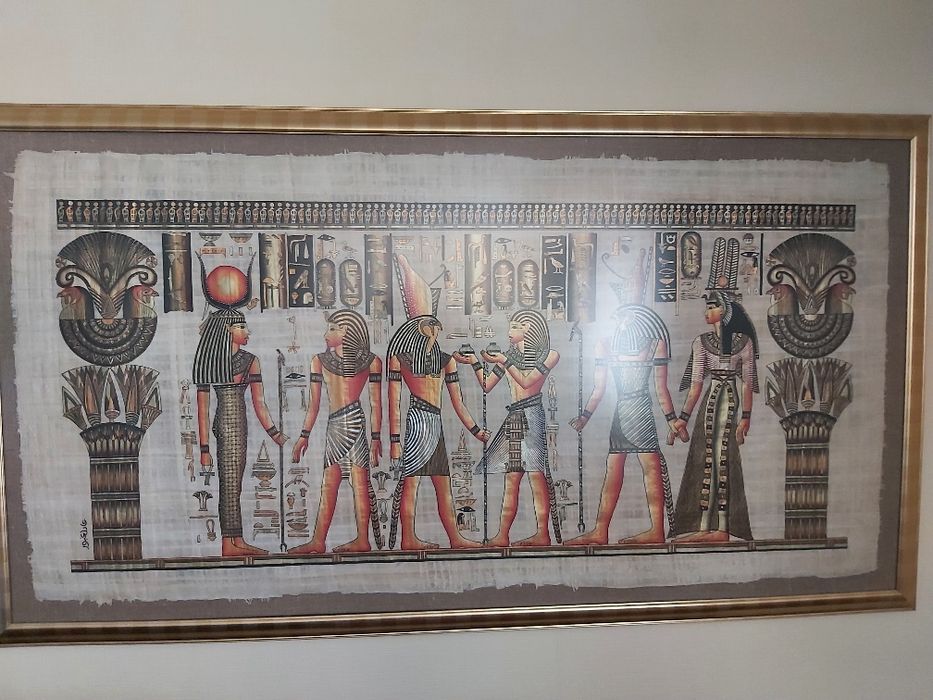 Картина папирус в рамке