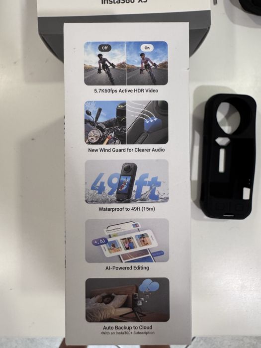 Insta360 X5 (8K 360 Action Cam) + Replacement Lens Kit и аксесоари