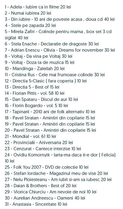 Cd muzica rock , disco , pop Romania
