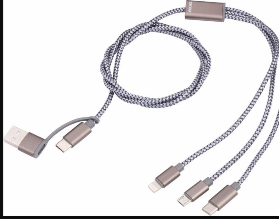 Кабел за зареждане 3 в 1 Troika Dreizack