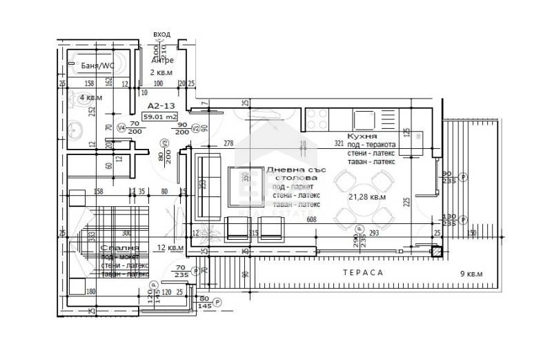 Двустаен апартамент за продажба, с гледка към борова гора, в новопостр