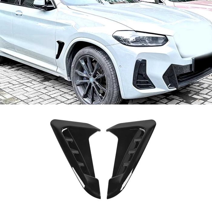 Extensii Ornamente Aripi Laterale BMW X3 G01 X4 G02 Aerisiri Negru Luc