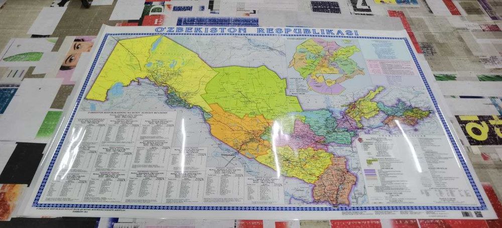 Карта мира на стену декоративно-познавательная (ПЭТ пластик)