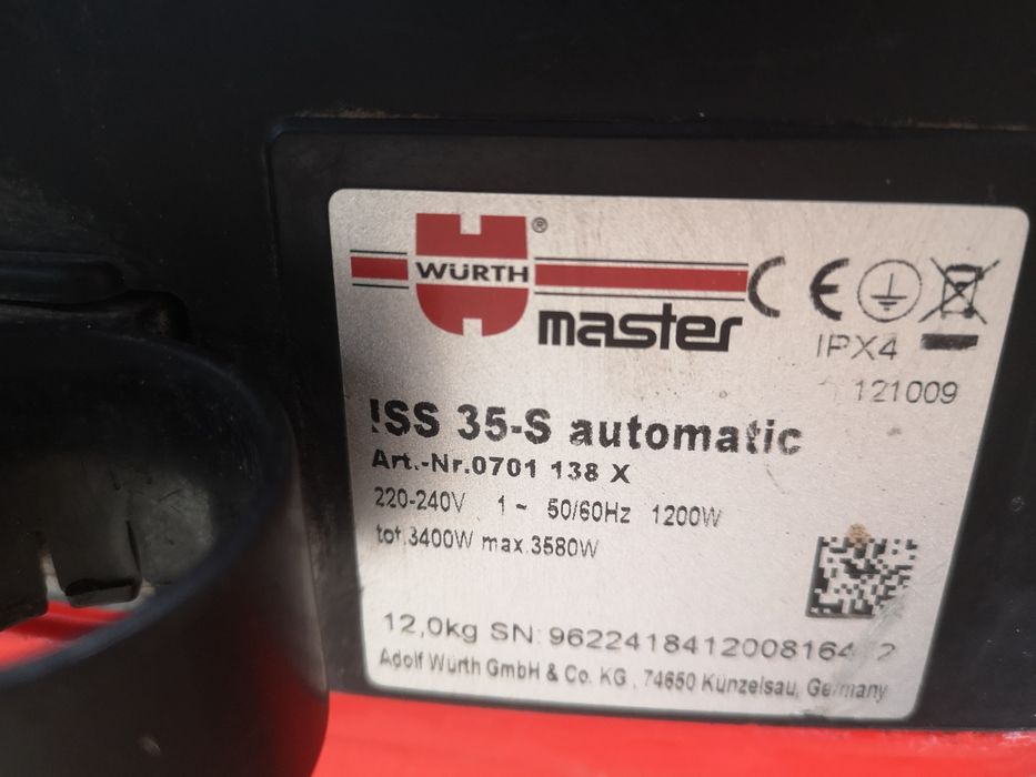 Прахосмукачка Flex/ Wurth 3600W с Контакт Тупалка Сухо Строителство