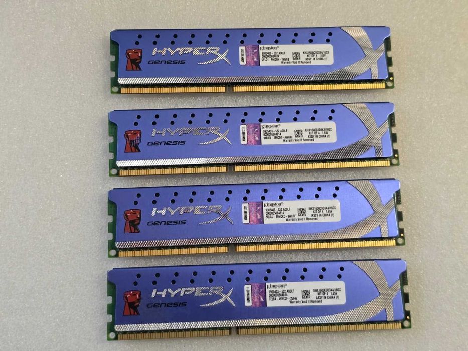 Kit memorie RAM Kingston HyperX 16GB (4x4GB) DDR3 1600MHz Genesis CL9 XMP