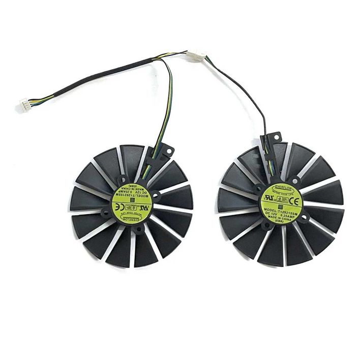 Set 2 Ventilatoare 95mm T129215SM ASUS RX580 570 470 GTX 1070Ti 1050Ti