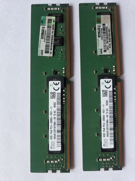 Memorie RAM 32GB DDR4 2666MHz – 64GB total/ 8GB 1R×8/ 1GB 1Rx8