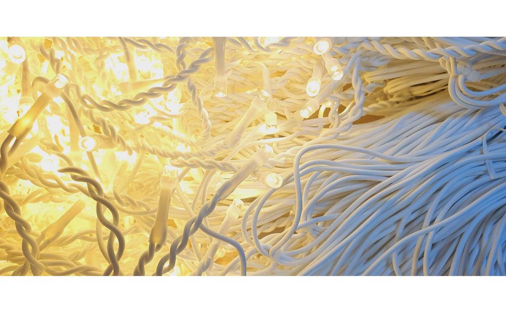 Instalatie 50m Turturi FLASH FIR GROS interconectabile alb cald rece