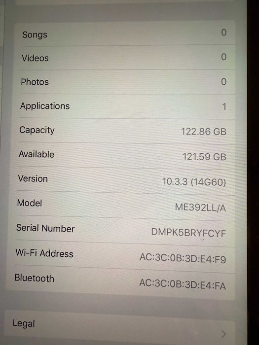 iPad 4th Gen (WiFi) / 128GB / Айпад