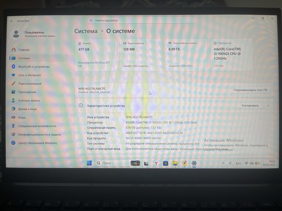 Asus Zeenbook win 14