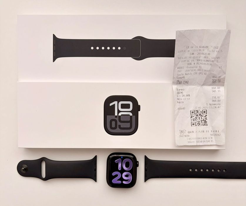Apple Watch s10 42mm GPS - В гаранция!