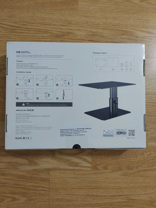 Suport Stand Reglabil Nillkin HighDesk Silver Argintiu pentru Monitor