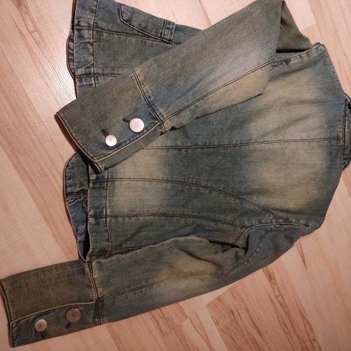 Jacheta Denim cu guler brodat