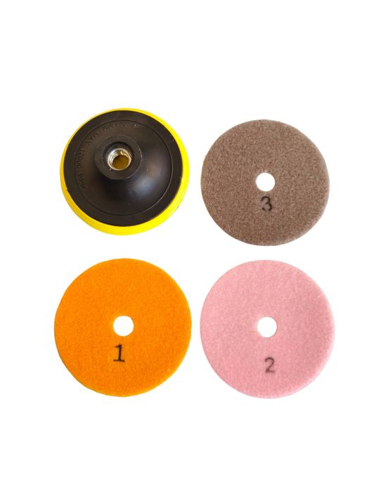 Комплект 3 броя Диамантени шкурки за полиране на камък