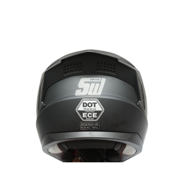 Casca Moto Integrala Grit Neagra cu Viziera Transparenta, Marimea L,