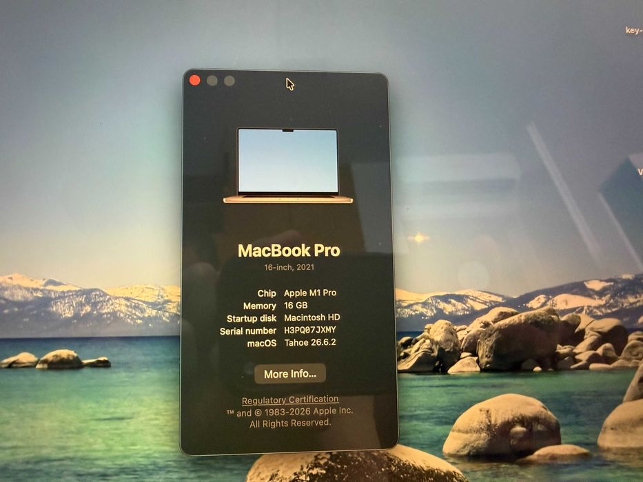 Apple MacBook Pro 16'' 2021 M1 PRO 16RAM 512SSD