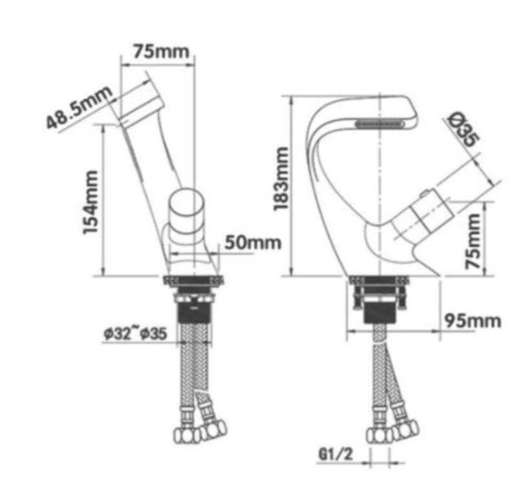 Смесител за мивка Blandini Lima Chrome