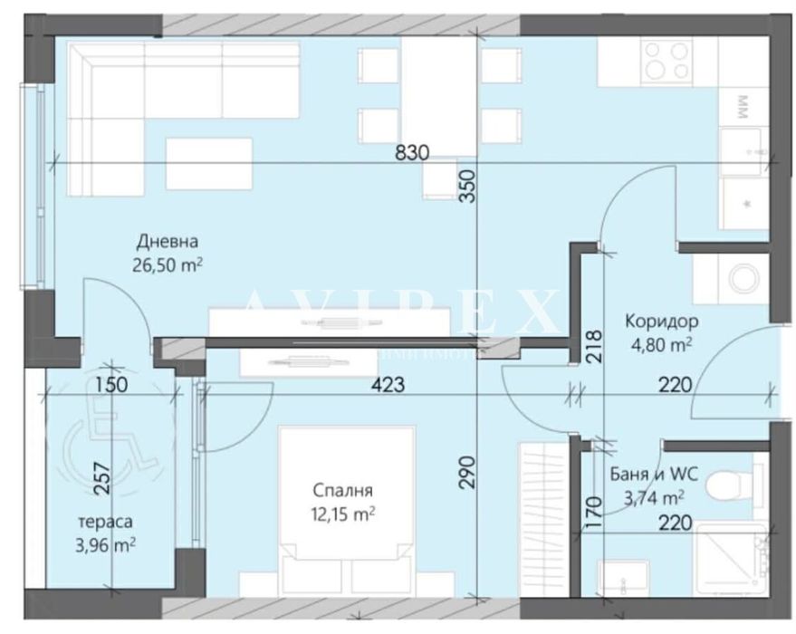 Продава се Двустаен апартамент в Пловдив, Кършияка - 73 кв.м за 766 €/кв.м - Снимка #9