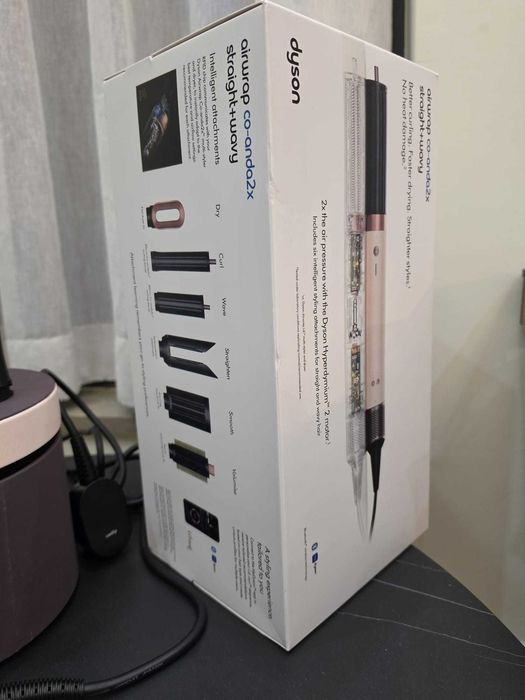 Dyson Airwrap Co-anda2x Straight+Wavy, cutie + accesorii