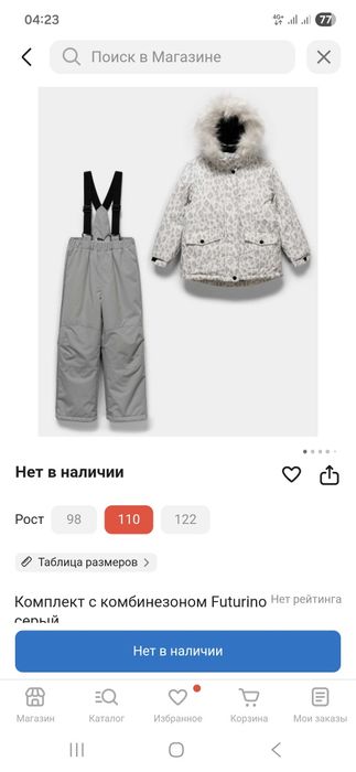 Зимний комплект из куртки и комбинезон для девочки