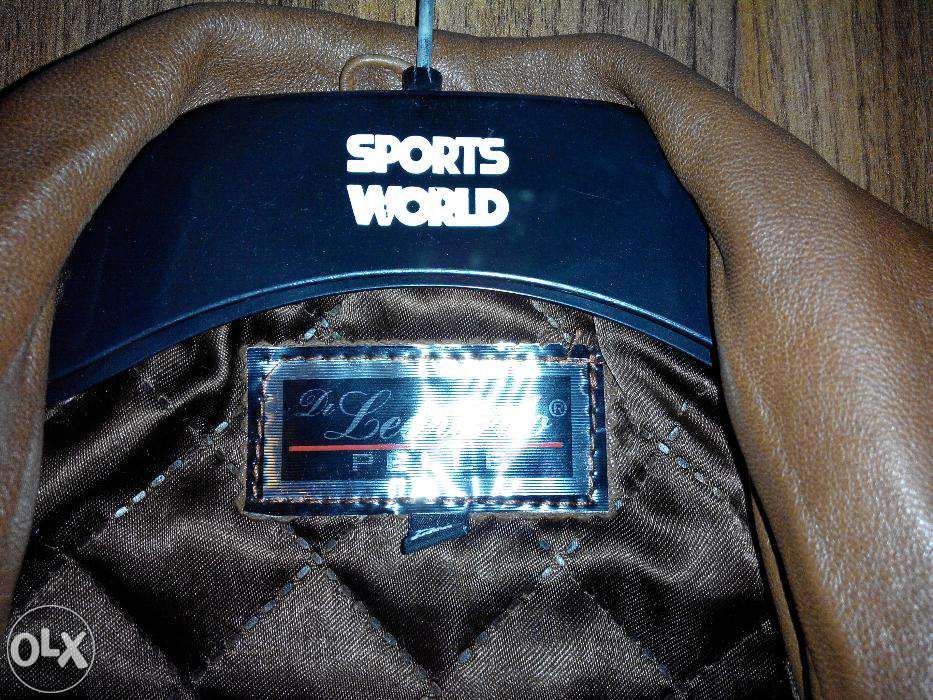 Haina de piele eleganta pentru femei, culoare maro