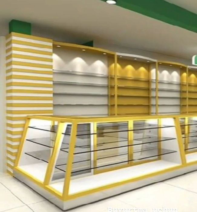 Apteka optika uchun Vitrina mebel tayyorlaymiz.