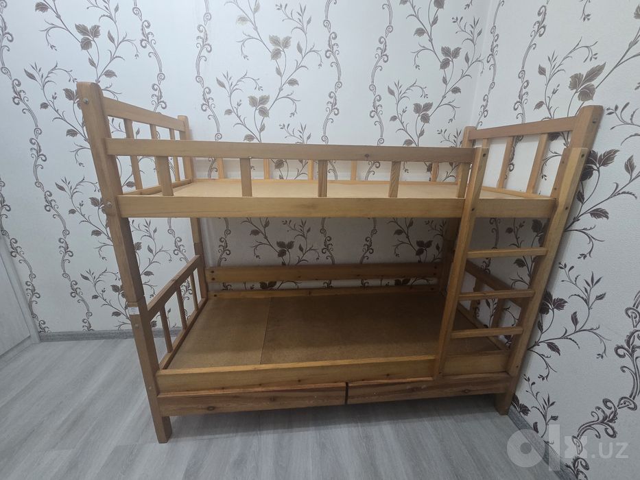 Детска 2х ярусная кровать с полочками, без матрасов