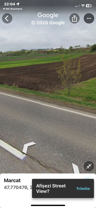 Teren de vânzare 1500 euro arul deschidere mare la drum