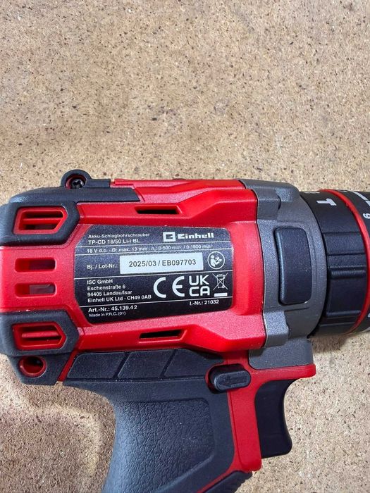 Einhell TP-CD 18/50 Li BL Solo – Mașină de găurit și înșurubat fără fir (18V, Power X-Change)