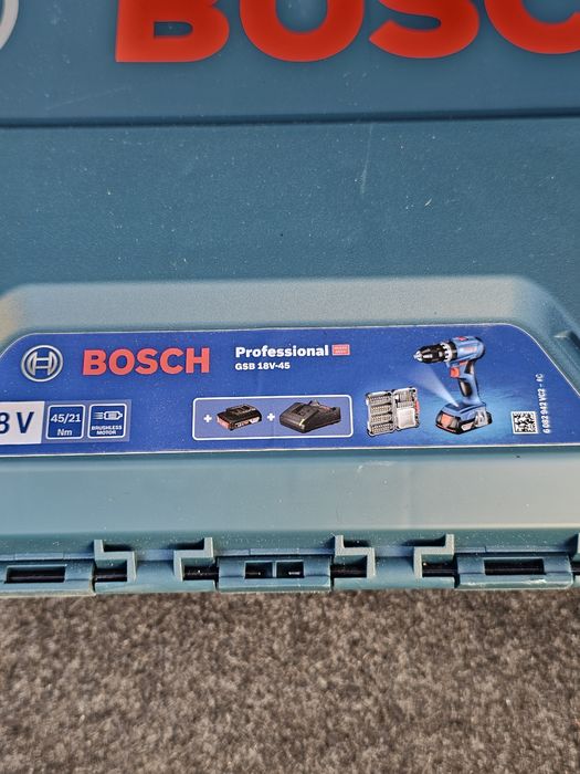 Bosch Burghiu GSB 18V-45 Professional 18V 2x Li-Ion 3.0Ah in L-BOXX Ne