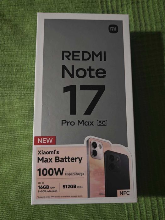 НОВ! Xiaomi Redmi Note 17 Pro Max 5G Green