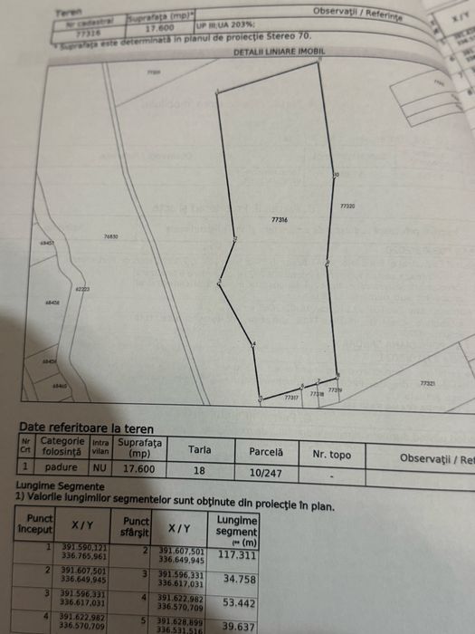 vand  17600 mp teren cu padure