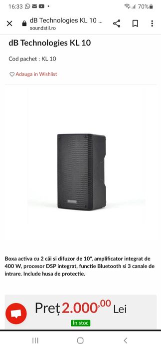 boxe active db technologies kl 10