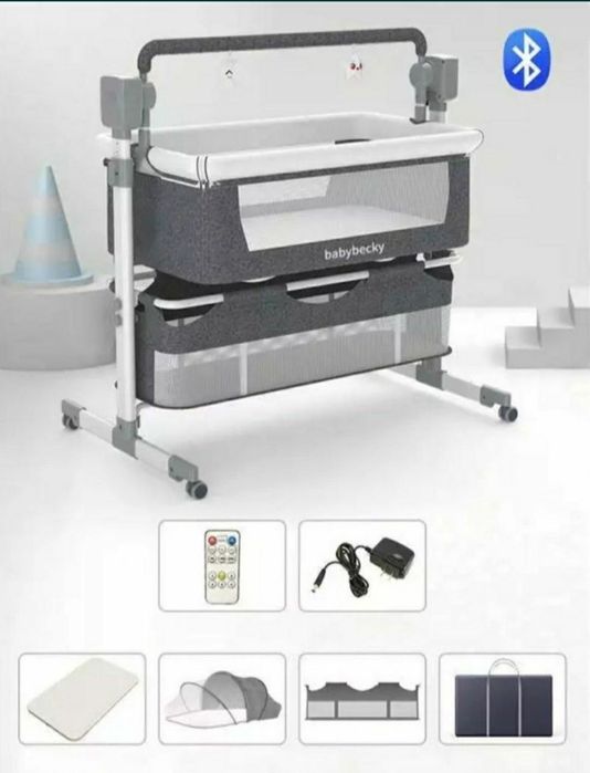 Детская электрическая люлка. Прикроватная кроватк