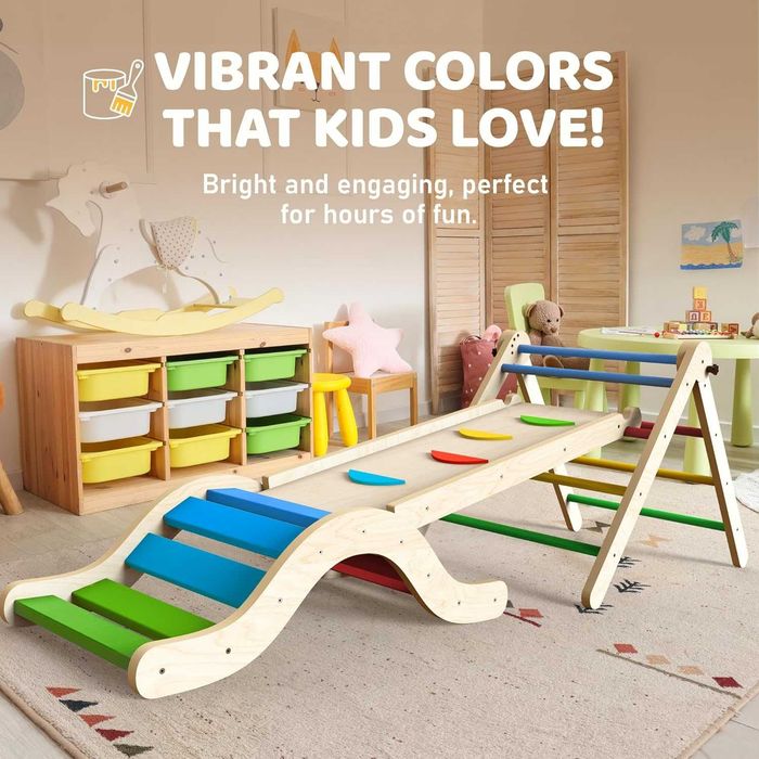 Монтесори комплект Триъгълник на Пиклер пързалка рампа люлка 3 модула