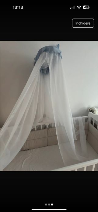 Carusel cu ursuleti si voal cu baldachin