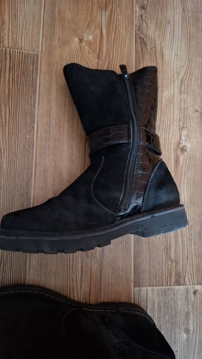 Сапоги из натуральной замши