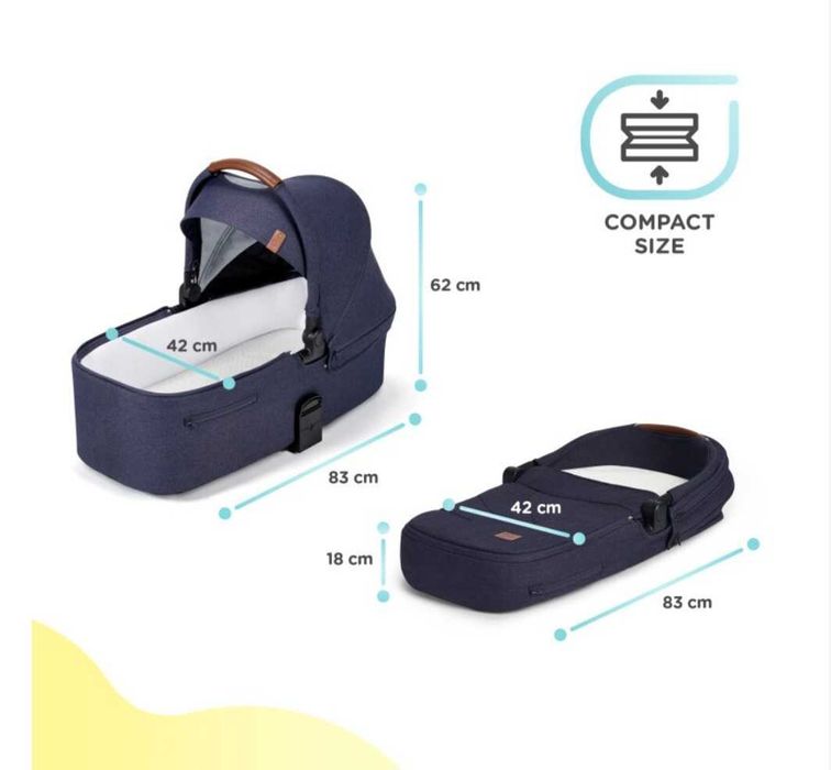 Бебешка количка Kinderkraft Everyday 2в1, Синя