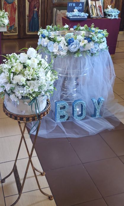 Decor floral botez fetiță