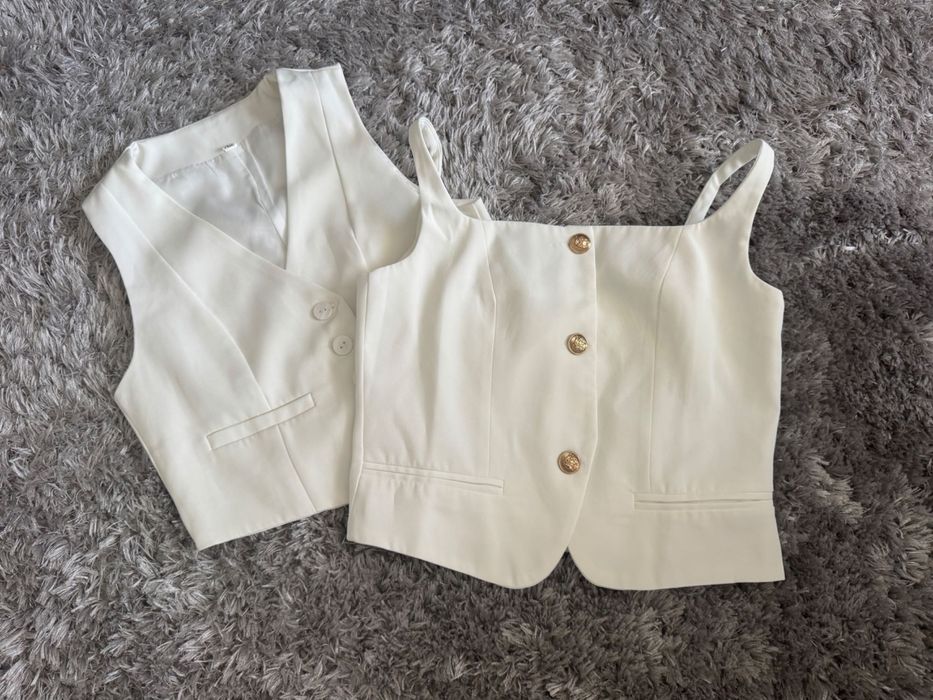 Дамски бял елек XS