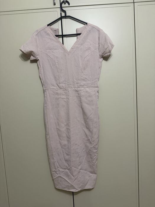 Платье прямое, молочного цвета