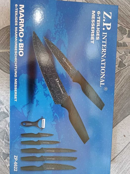 Set cutite bucatarie Z.P. International, 6 piese, acoperire marmurata