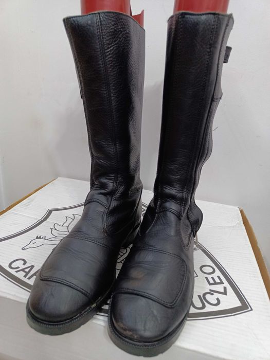 Cizme moto chopper înalte piele măsură 42