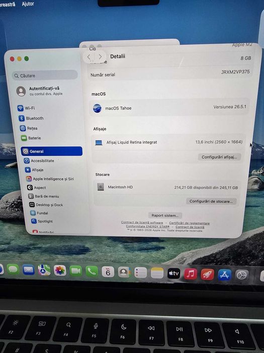 MacBook Air M2 13.6" Mid 2022 256Gb Bmg Amanet 103947