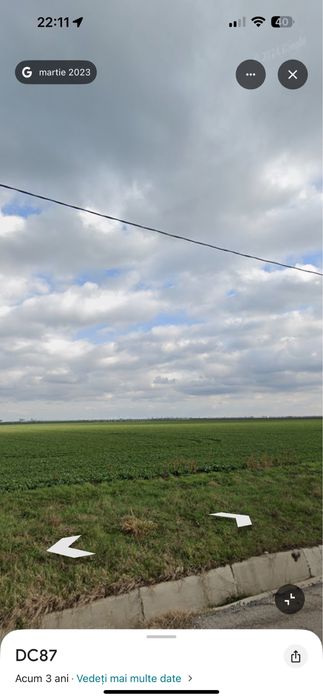 Teren  extravilan de vanzare Pielesti - zona Peugeot, iesire la DC87