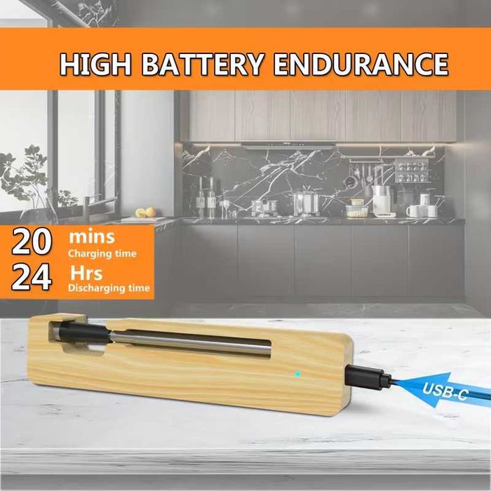 Безжичен термометър за месо - разстояние до 100 метра